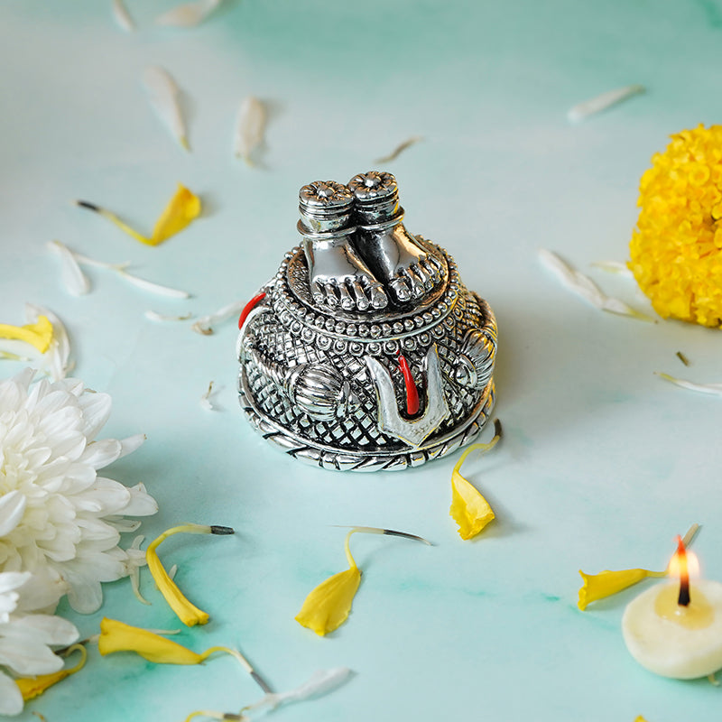 Shree Paadham Polyresin Idol - Silver