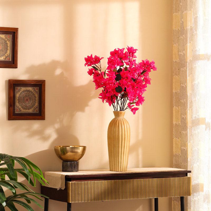 Artificial Realistic Bougainvillea Flower Stick (Pink) - Set Of Three media 6