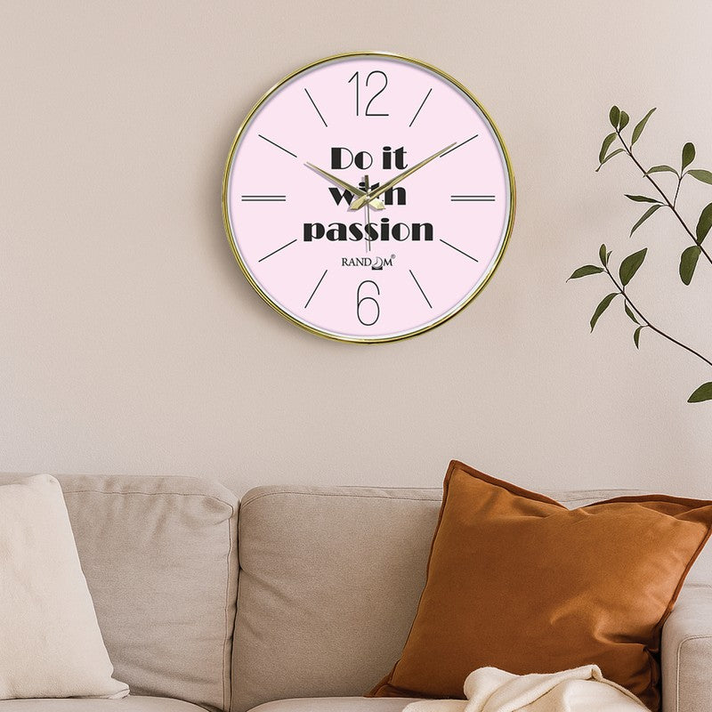 Do It With Passion Round Analog Wall Clock - Pink