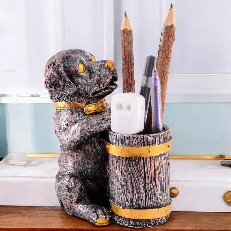 Woof & Write Painted Polyresin Pen Stand media 1