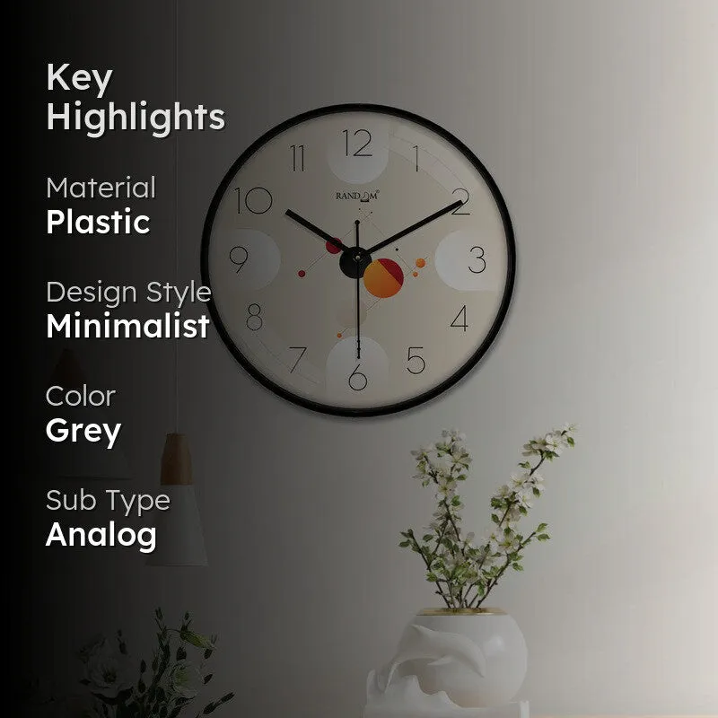Orbit Round Analog Wall Clock - Light Grey media 2