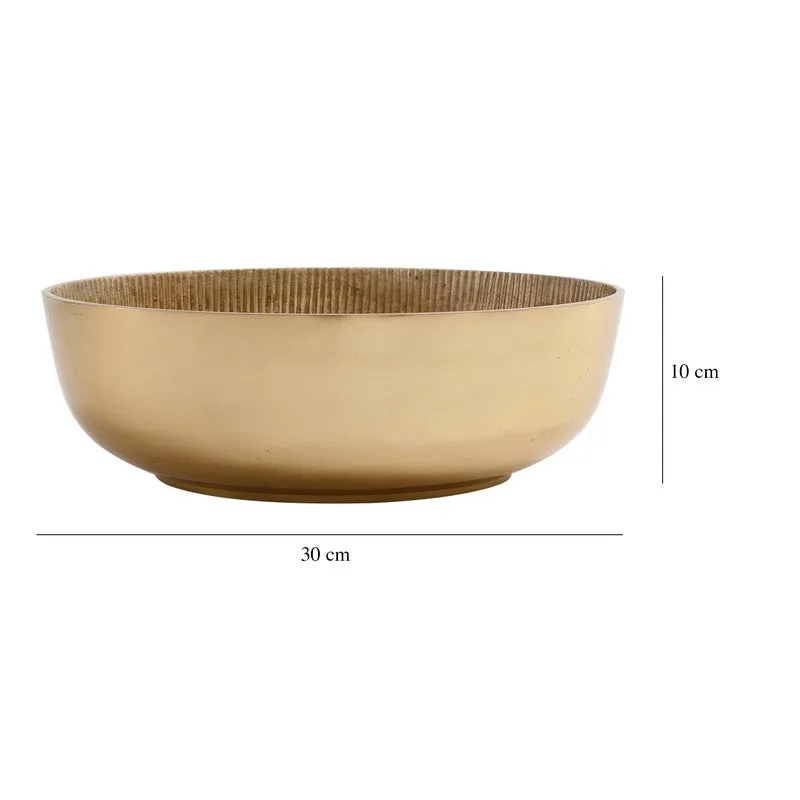 Golden Textured Serving Bowl media 8