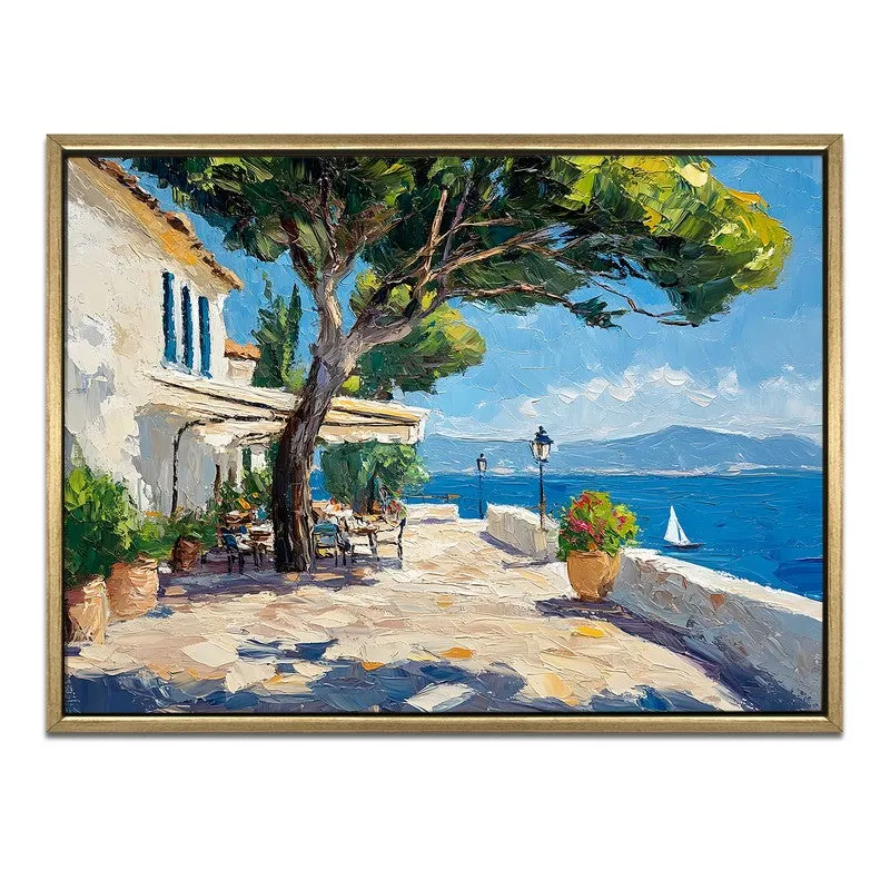 Gilded Horizon Canvas Wall Painting With Frame media 3