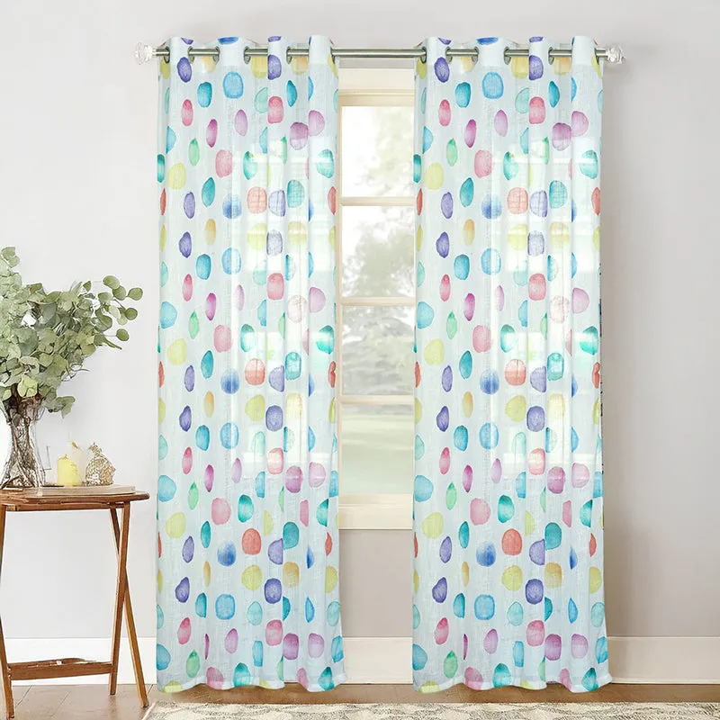 Mistura Linen Texture Sheer Curtain - Set Of Two media 1