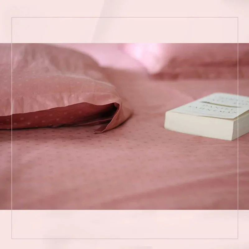 Swiss Dot Cotton Pillow Cover (Desert Sand,500TC) - Set Of Two media 6