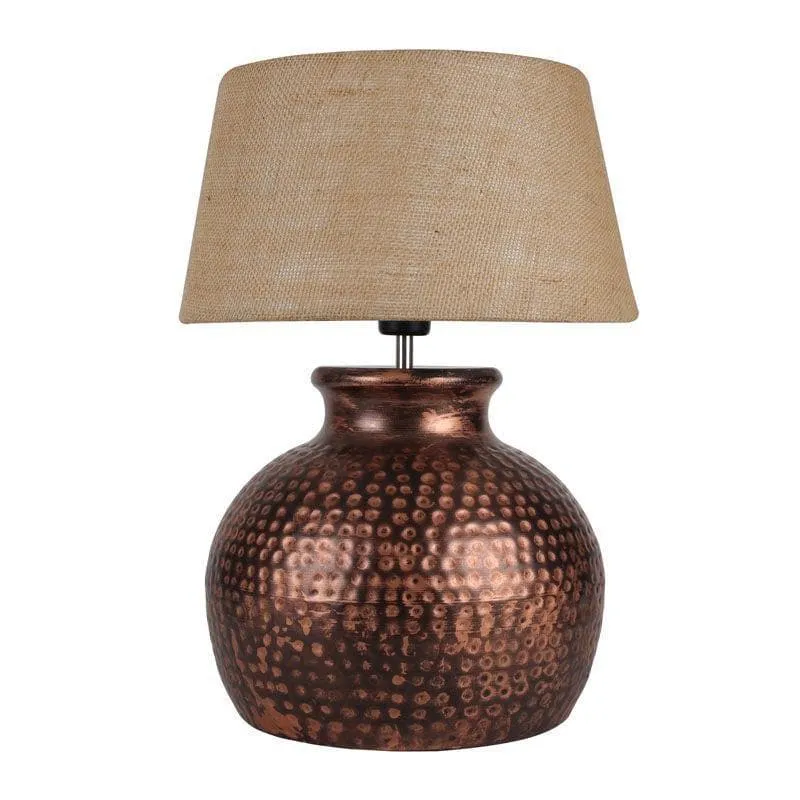 Ruchi Fabric Table Lamp - Beige,Bronze media 3