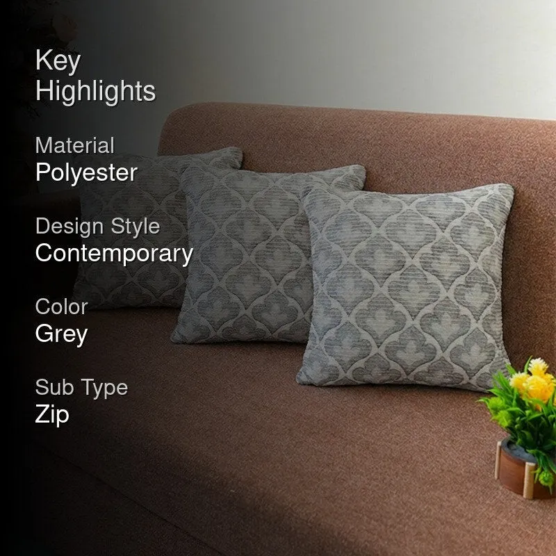 DiagMatrix Cushion Cover (Grey) - Set Of Three media 2