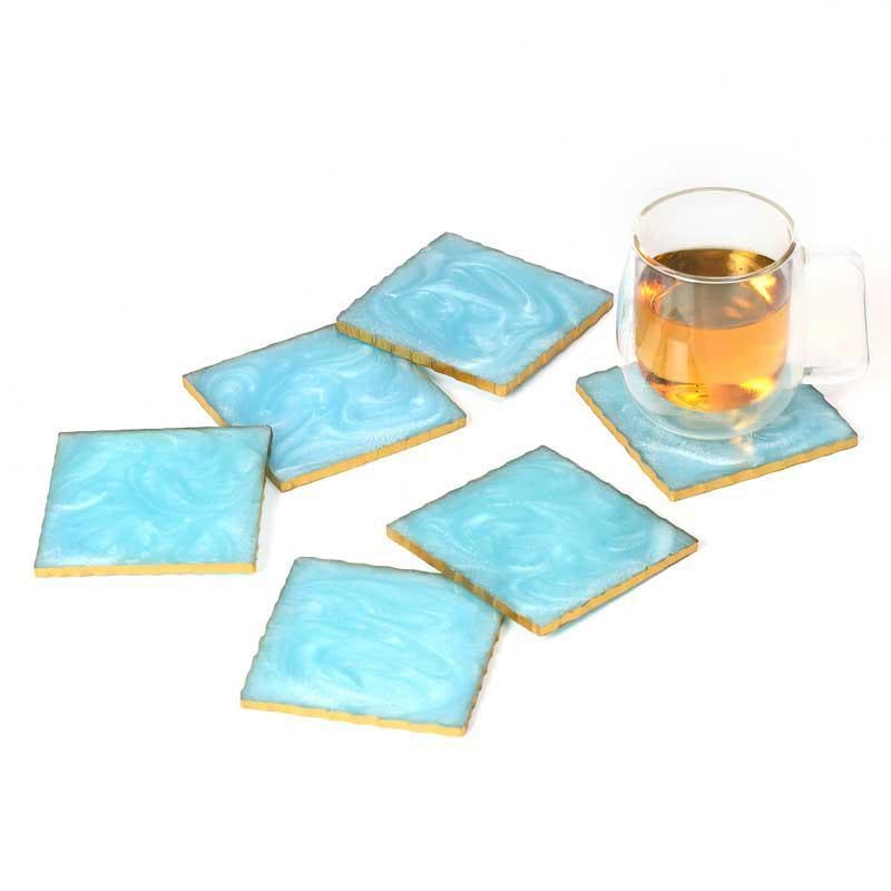 Marble Swirl Coaster (Sky) - Set Of Six media 9