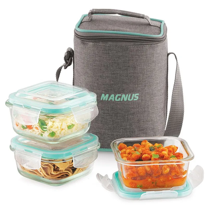 Packly Simple Lunch Box with Lunch Bag - Four Piece Set media 3