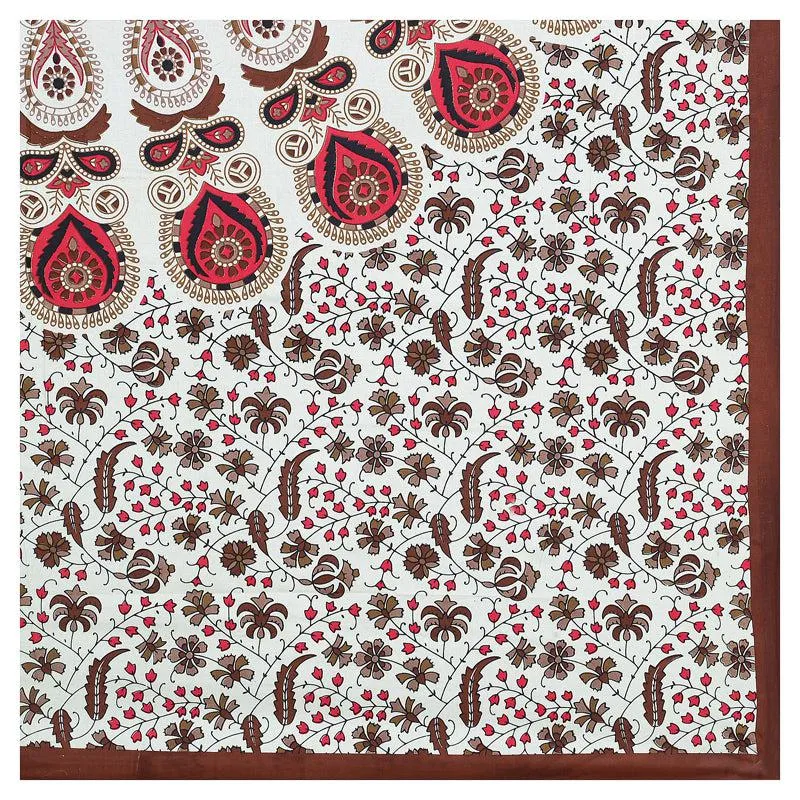 Snigdha Printed Diwan Set (Red) - Six Piece Set media 3