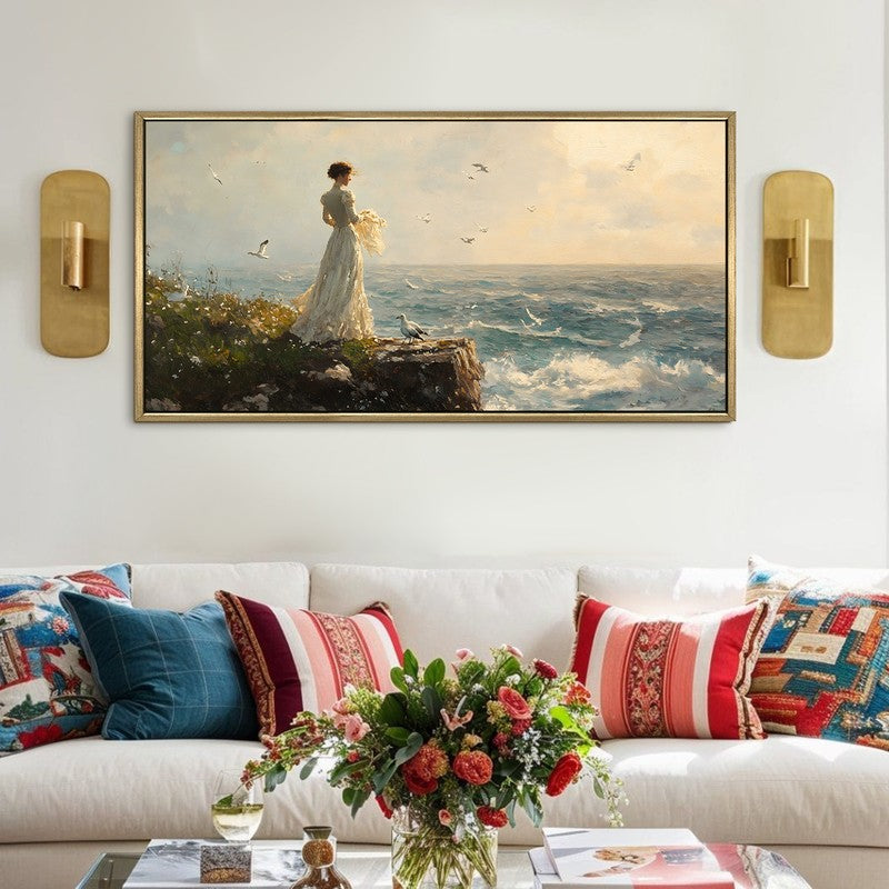 Drift of Dawn Canvas Wall Painting With Frame