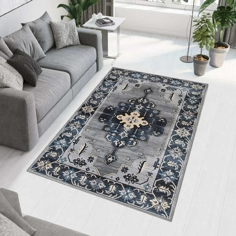 Mehnaz Velvet Rectangle Anti-Skid Carpet media 3