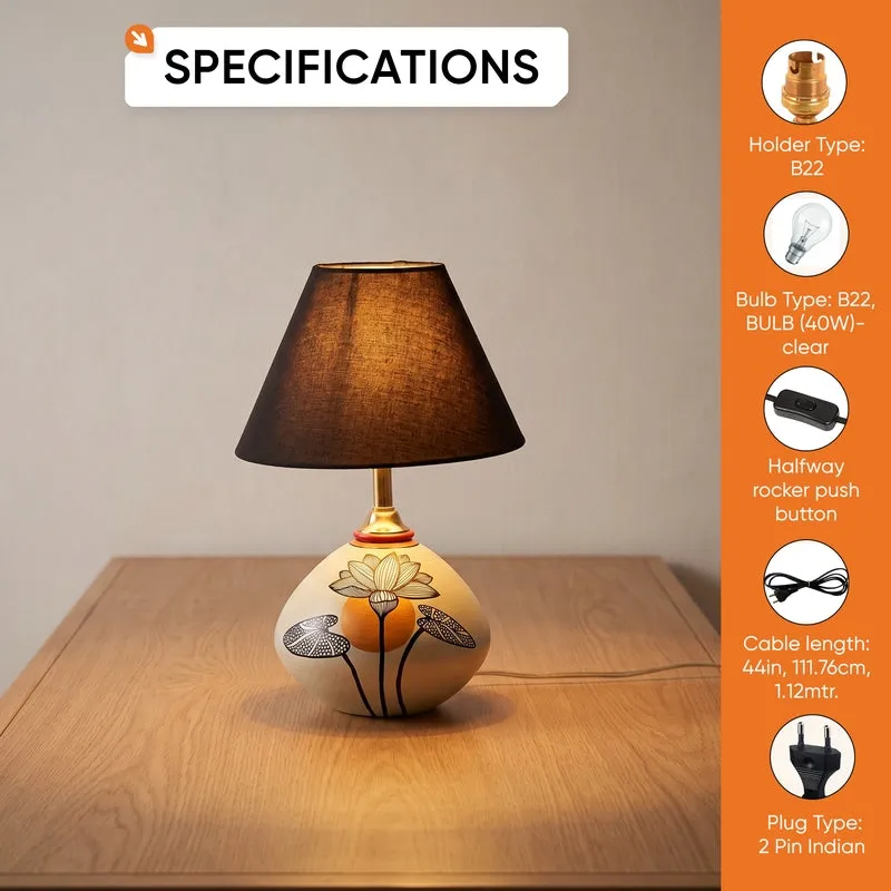 Silver Bloom Terracotta Table Lamp - Multicolor media 14