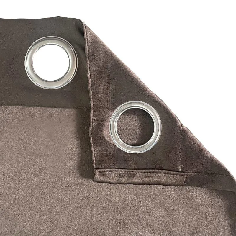 Swayam Rubeena Solid Curtain - Chocolate Brown media 5