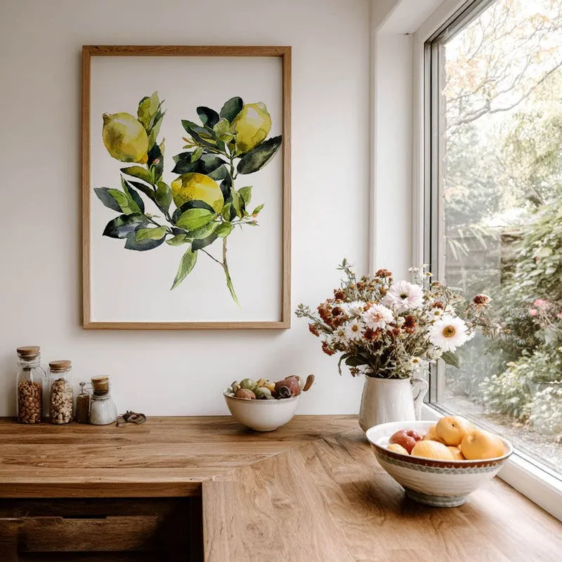 Lemon Luxe Archival Canvas Wall Art - Brown media 7