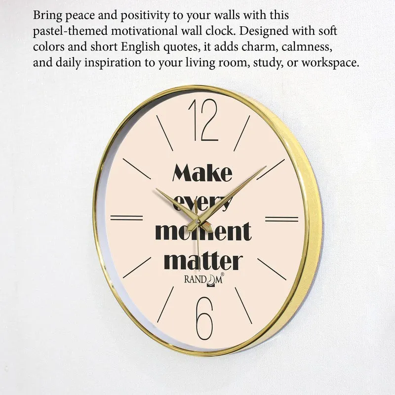 Mindful Seconds Round Analog Wall Clock - Pink media 6