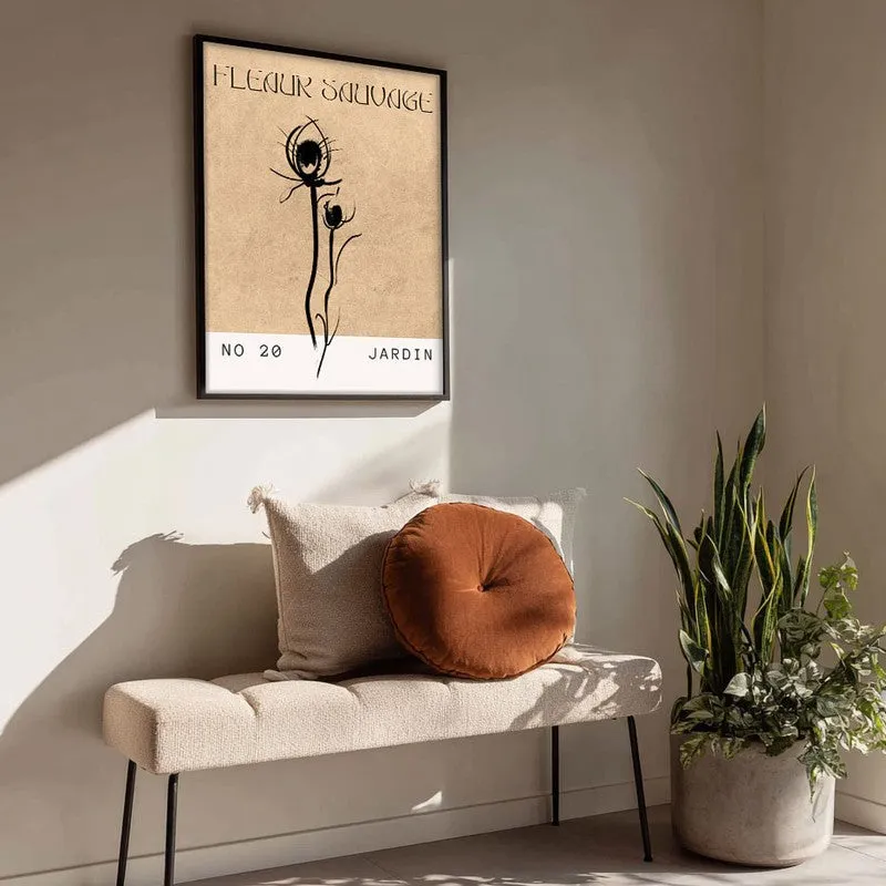 Raw Flora Canvas Wall Painting With Black Frame media 4