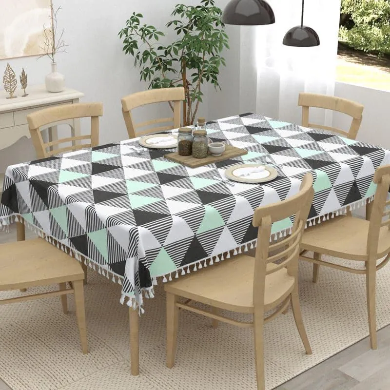 Merada Geometric Table Cover - Green media 3