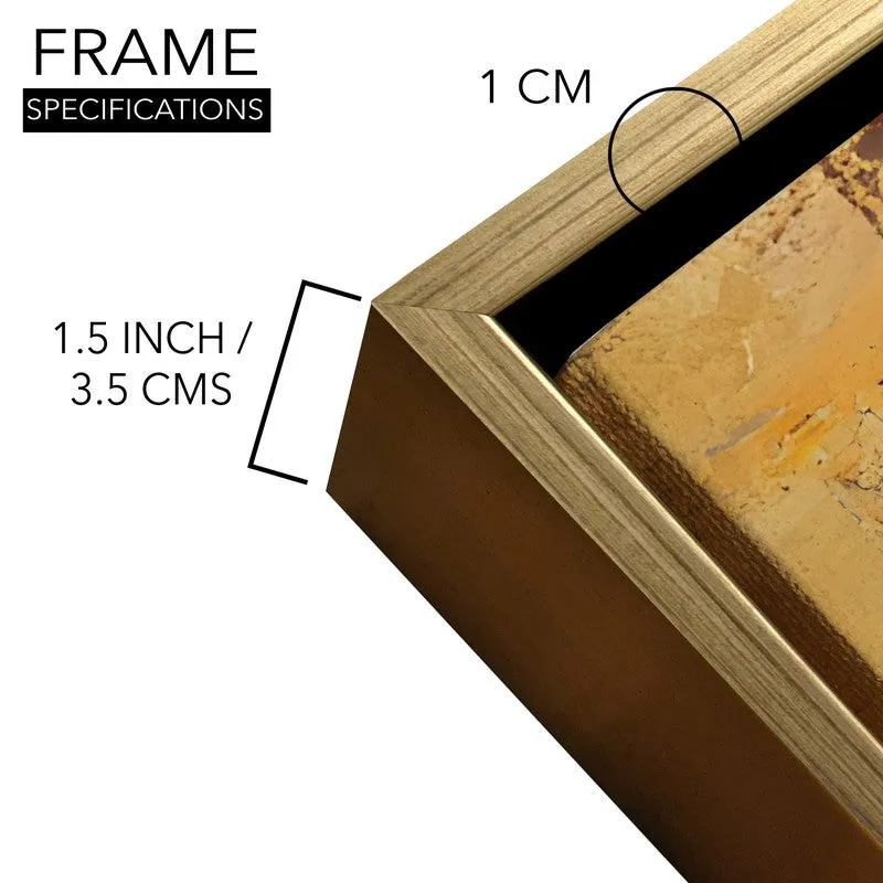 Golden Gather Canvas Wall Painting With Frame media 6
