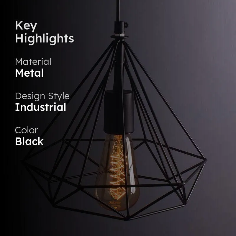 Diamond Mesh Metal Ceiling Lamp media 2