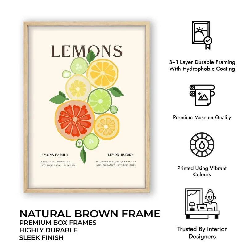 Sunlit Citrus Archival Canvas Wall Art - Brown media 11