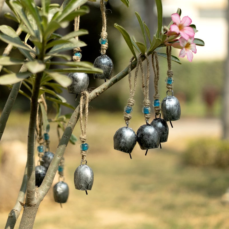 Aura Decorative Hanging Bell (Silver) - Set Of Ten media 3