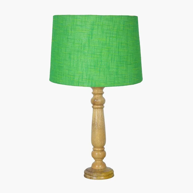 HavenGlow Peaceful Wooden Table Lamp - Green media 3
