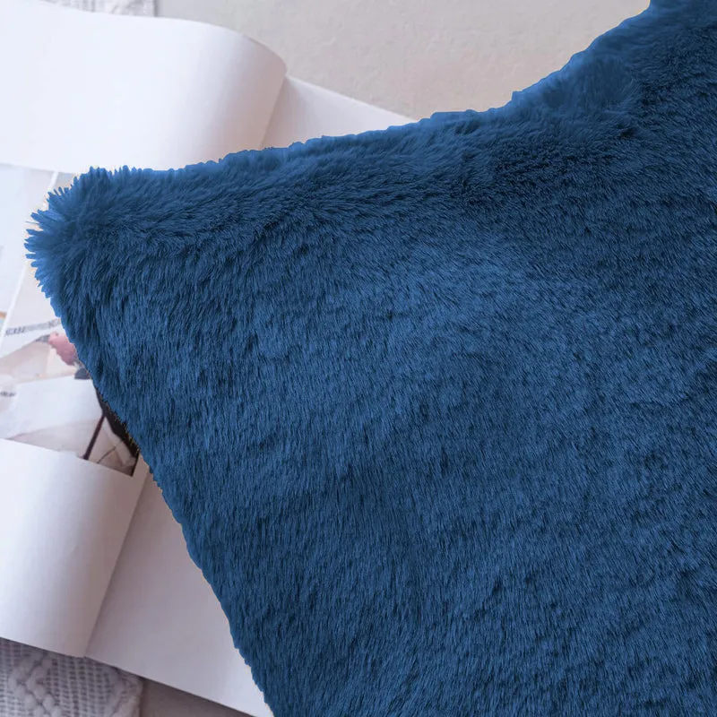 Fur Dual Cushion Cover Set (Teal) - Set Of Two media 6
