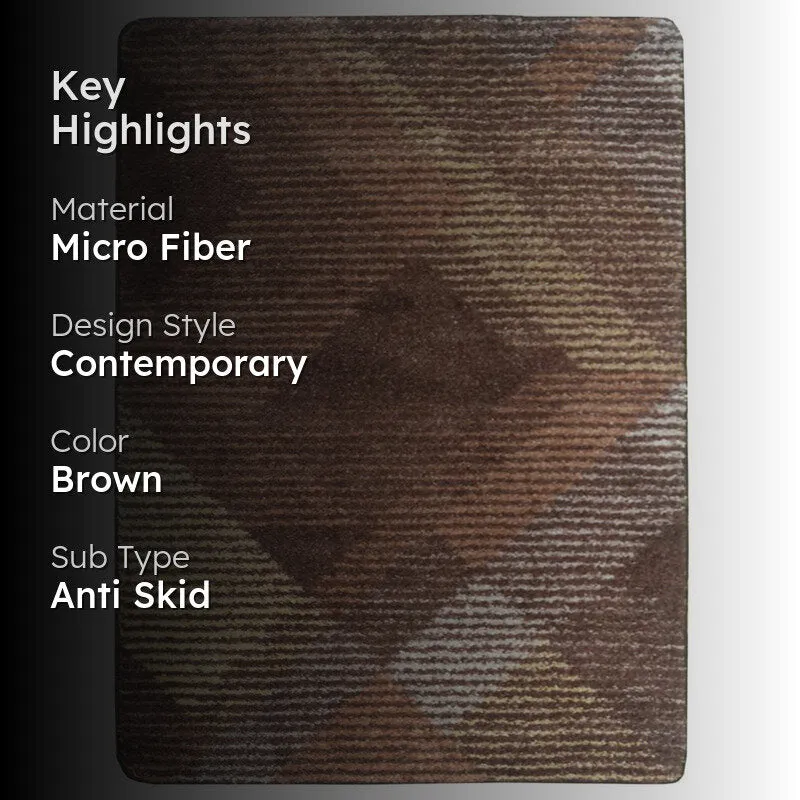 Tivrel Abstract Micro Fiber Area Rug - Brown media 2