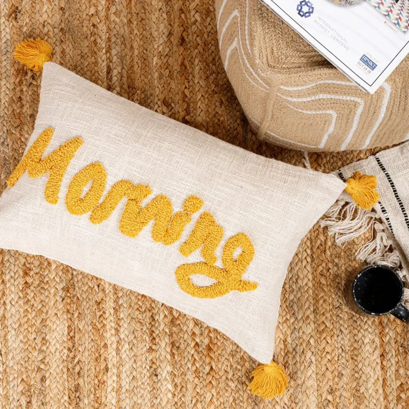 Golden Dawn Tufted Cushion Cover media 4