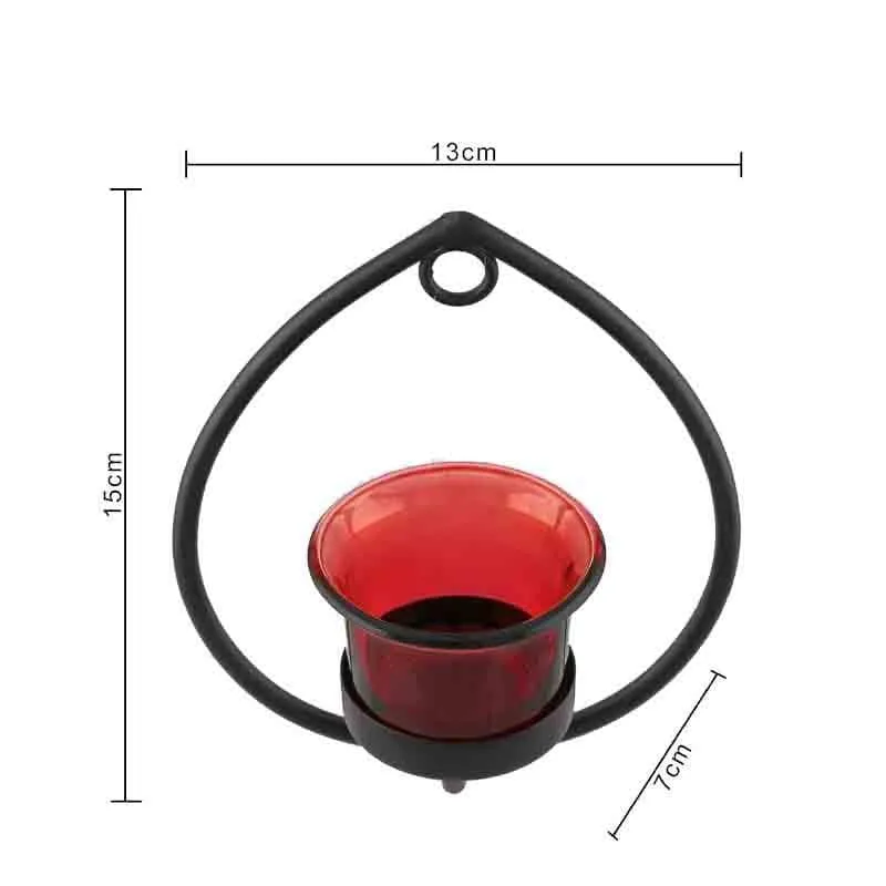 Aureate Candle Holder - Black & Red - Set Of Two media 5
