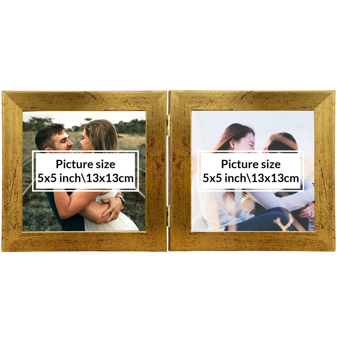Rustic MDF Photo Frame - Golden media 4