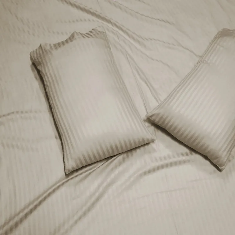 Stripe Charm Cotton Duvet Cover - Beige media 7