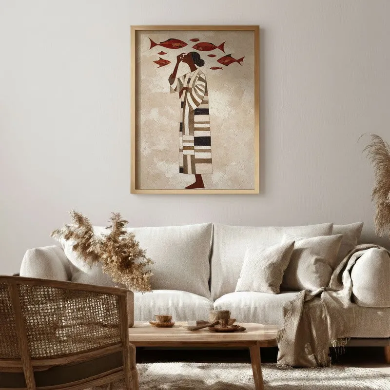 Soraya Travel Illustration Canvas Wall Painting With Brown Frame media 6