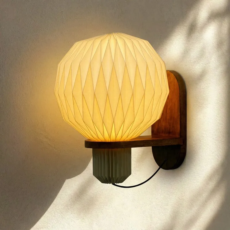 Fig Living Aura Pleat Paper Sconce media 4