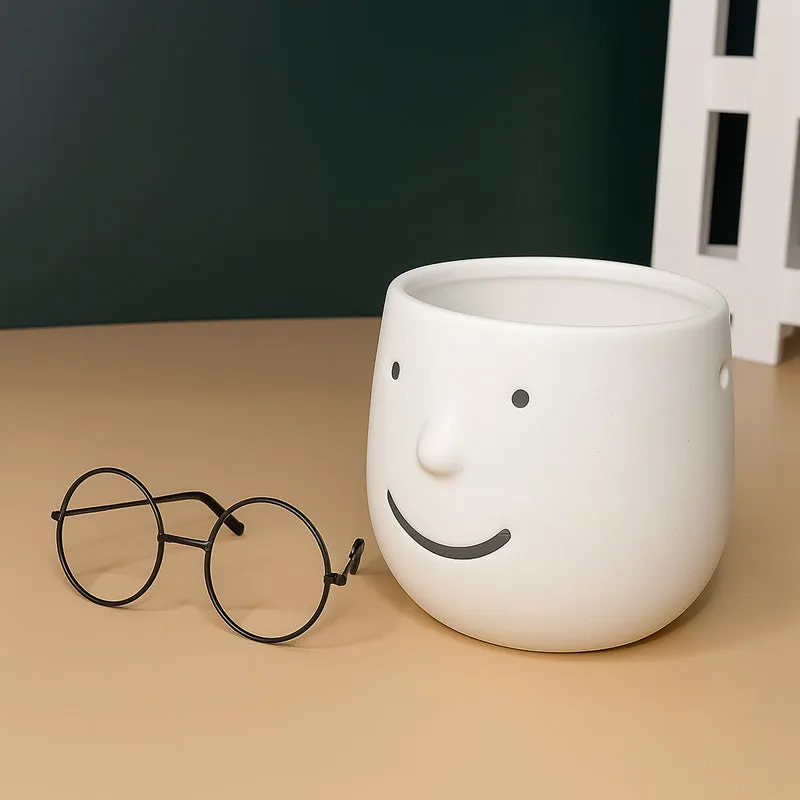 Plantie Pals Ceramic Planter - White media 4