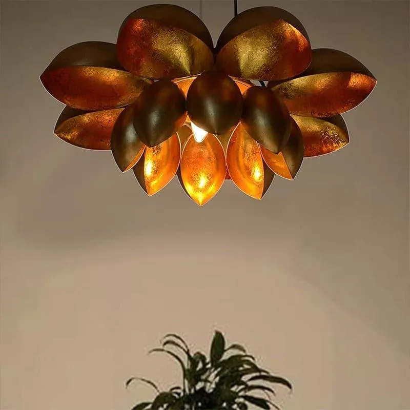 Kamal Metal Gold Ceiling Lamp media 1