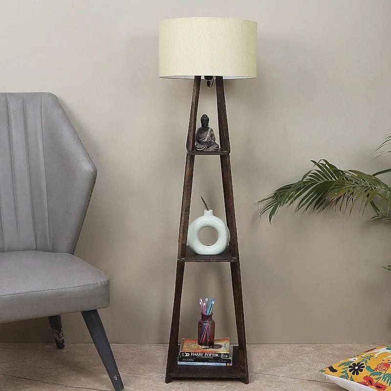 Seasa Wistera Floor Lamp With Shelf - Beige media 3