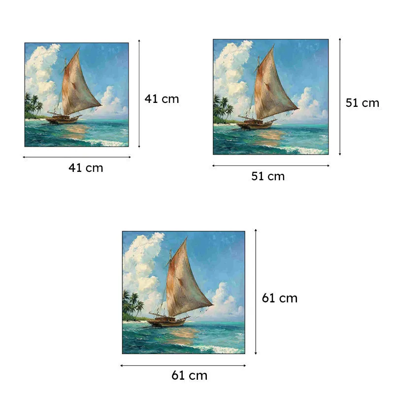 Tropical Sails Canvas Wall Art With Frame media 6