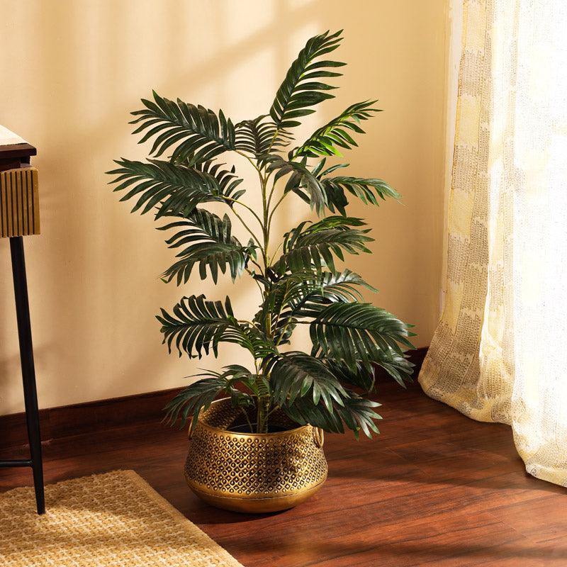 Artificial Palm Plant With Black Plastic Pot - 3 Feet media 4