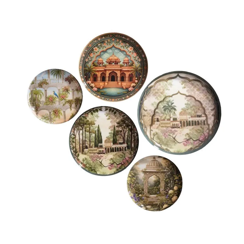 Rajwada Heritage Wall Plates - Set of Five media 4