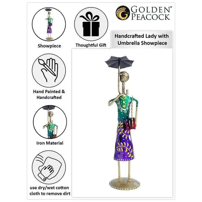 Elegant Lady Iron Showpiece - Purple,Green media 5