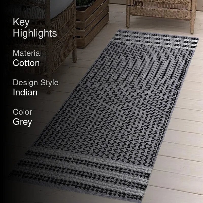 Corridor Classic Cotton Runner Rug - Grey media 2