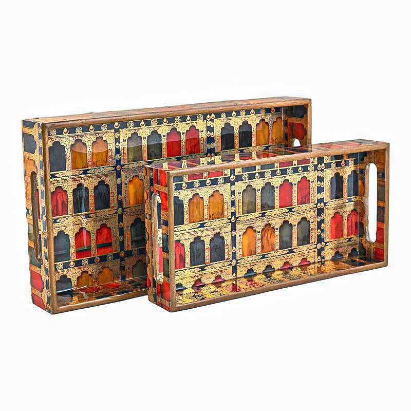 Rasdhara Wood Serving Tray (Medium & Small) - Set Of Two media 7