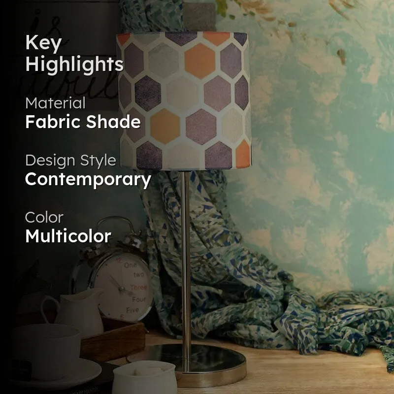 Honeycomb Fabric Table Lamp - Multicolor media 2