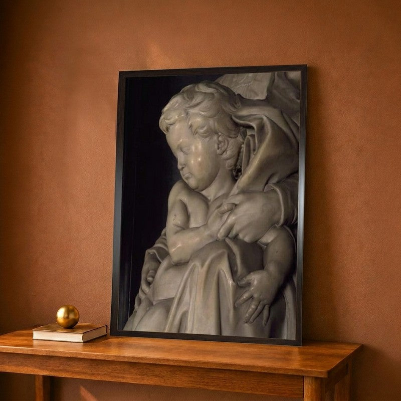 The Baby Jesus Detail from Madonna and Child Canvas Wall Painting - 9 x 12 Inches
