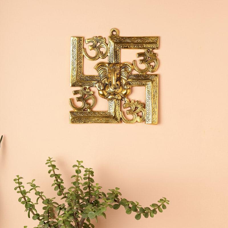 Holy Swastika Om Aluminium Wall Accent media 3