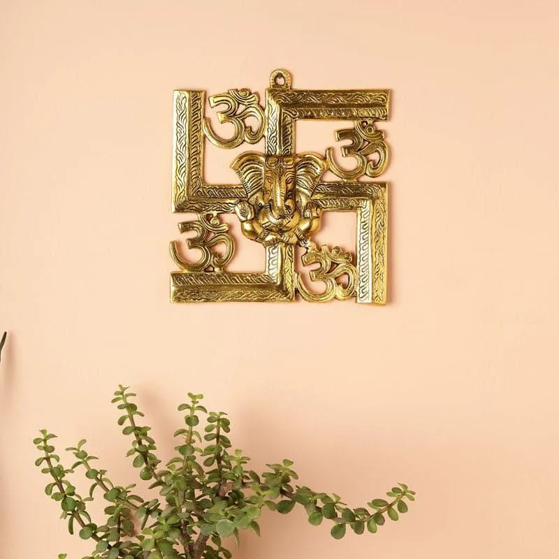 Holy Swastika Om Aluminium Wall Accent media 3