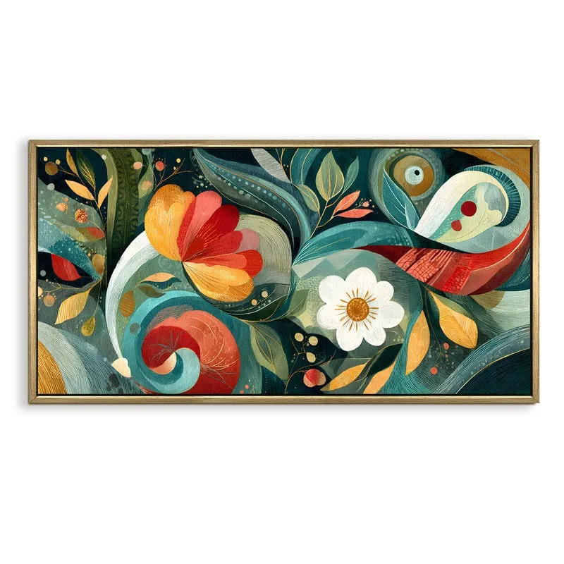 Botanical Whisper Canvas Wall Painting With Frame media 3