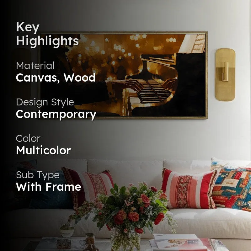 Harmonique Canvas Wall Painting With Frame media 2